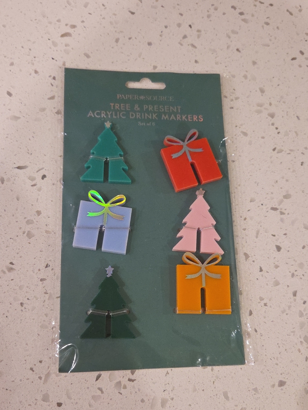 NWT The Paper Source Tree And Present Acrylic Drink Markers